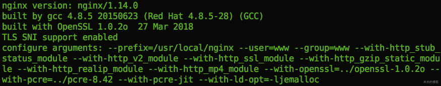 Nginx编译配置参数