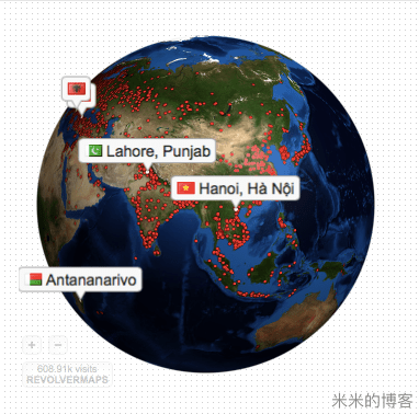 Revolver Maps显示效果